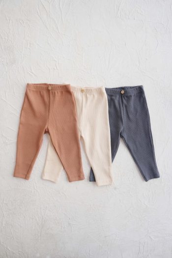 Set of 3 Baby Ribbed Leggings Model 4
