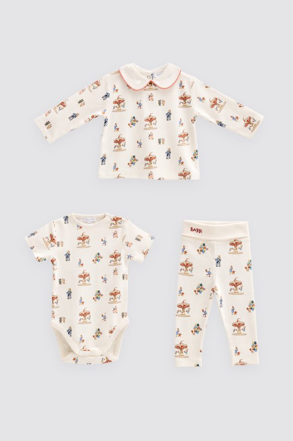 3-Piece Bodysuit, Pants, and T-Shirt Set - Funfair