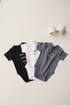 3-Piece Embroidered Short Sleeve Bodysuit Set