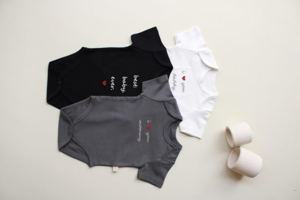 3-Piece Embroidered Short Sleeve Bodysuit Set
