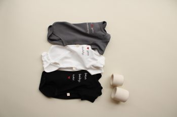 3-Piece Embroidered Short Sleeve Bodysuit Set