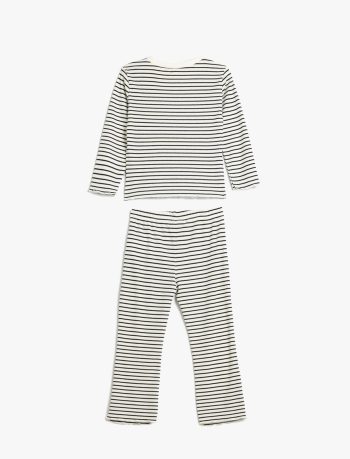 Girls' Baby 2-Piece Ribbed Set with Long Sleeve Top and Pants