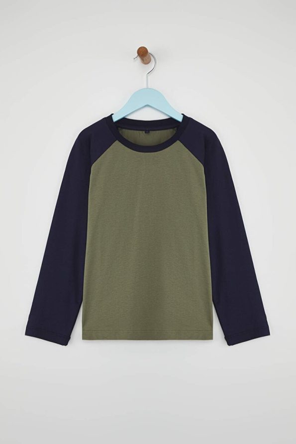 Trendyolmilla Kids Navy-Green-Cream 3-Pack Boys' T-Shirts