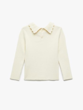 Girls' Long Sleeve Mock Neck Knit Sweater