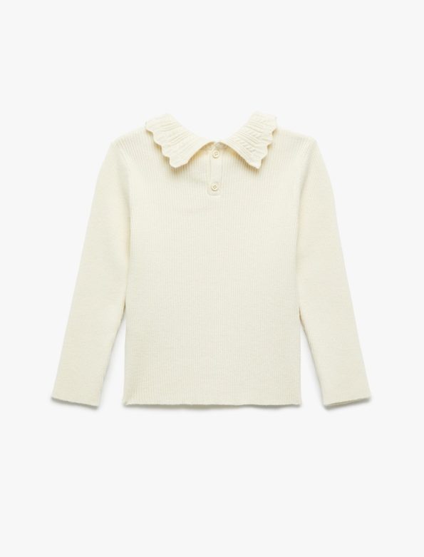 Girls' Long Sleeve Mock Neck Knit Sweater