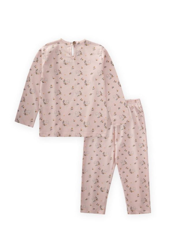 Patterned Pajama Set for Ages 2-8 with Fox Design