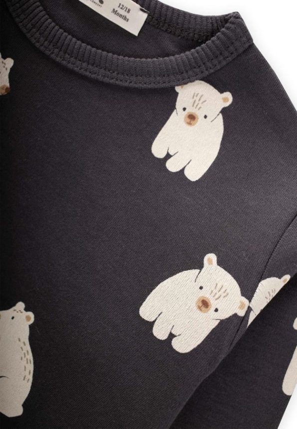 Printed Pajama Set for Ages 1-5 Anthracite