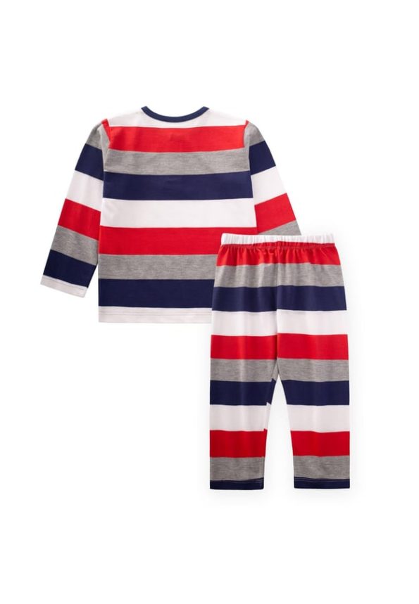 Striped Pajama Set for Ages 2-9 in Navy Blue