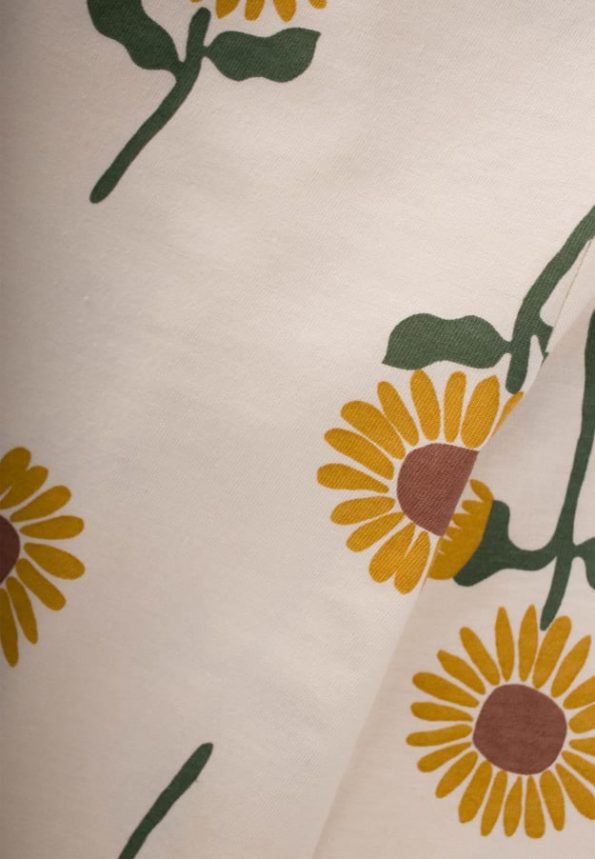 Sunflower Print Pajama Set for Ages 2-10