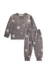 Printed Pajama Set for Ages 1-8 Grey