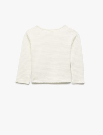 Girls' Long Sleeve Crew Neck Viscose Basic T-Shirt