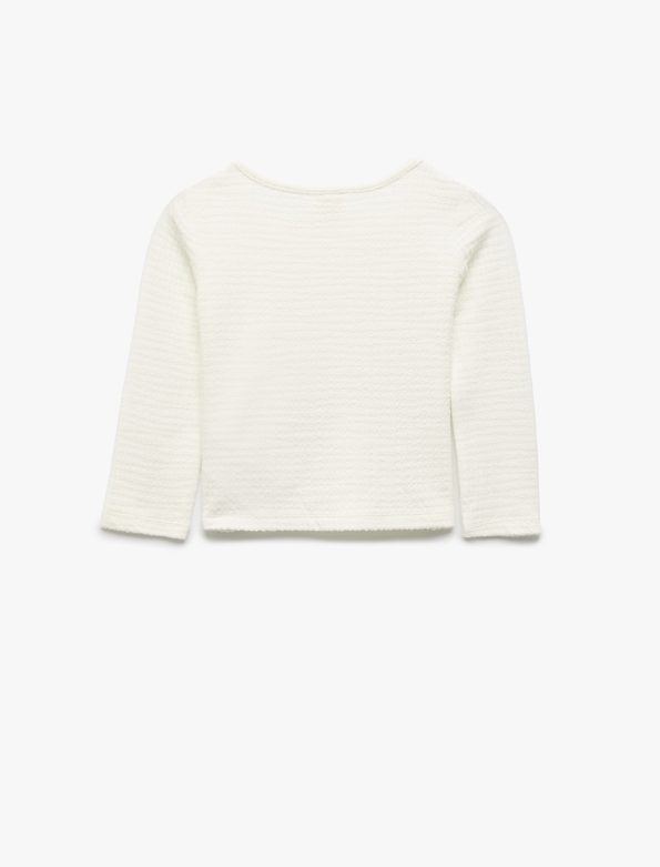 Girls' Long Sleeve Crew Neck Viscose Basic T-Shirt