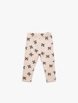 Girls' Cotton Long Leggings with Bow Detail