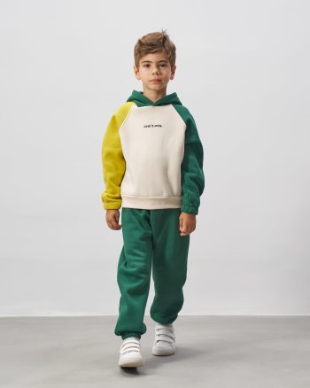 Boys' Cotton Color Block Cool Times Hooded Sweatshirt Set