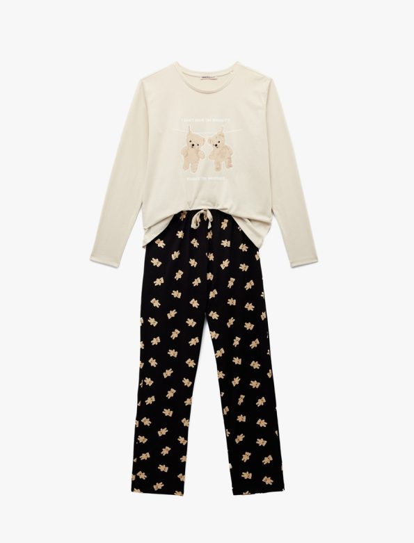 Bear Printed Pajama Set