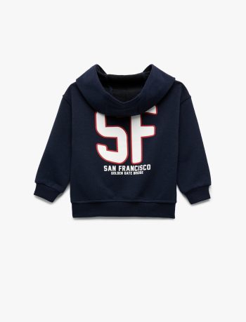 Baby Boy Printed Hooded Sweatshirt