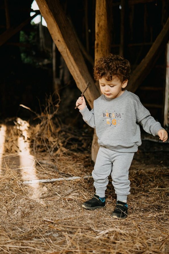 Luna Kids Collection Embroidered Baby & Kids Sweatshirt and Pants Set