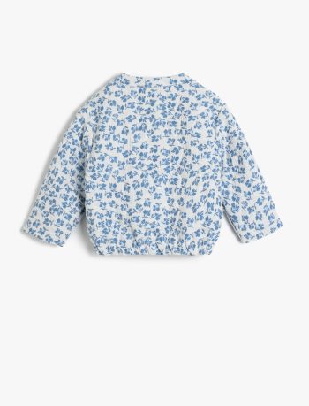 Girls' Floral Zip-Up Long Sleeve Jacket