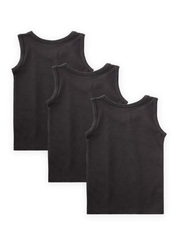 Triple Wide Strap Tank Top Set 2-9 Years Black