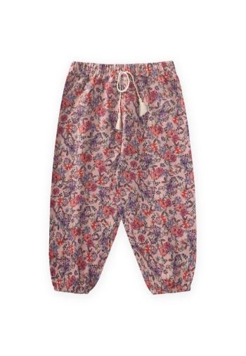 Patterned Ankle-Length Pants for Ages 3-9 in Dusty Pink