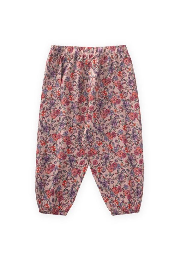 Patterned Ankle-Length Pants for Ages 3-9 in Dusty Pink