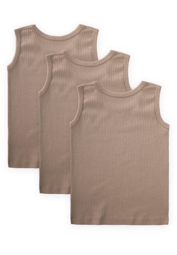 Three-Pack Wide Strap Tank Top 2-9 Years Mink