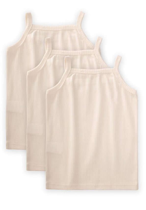 Triple Strap Tank Top for Ages 2-9 in Beige