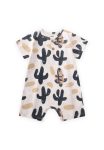 Patterned Romper for Ages 0-4 Off-White