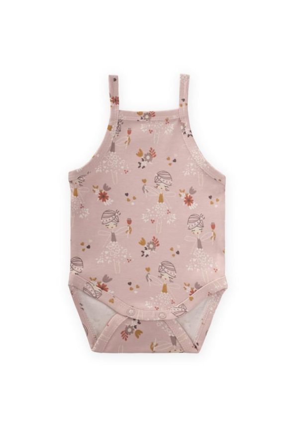 Strap Bodysuit 0-3 Years Powder Pink