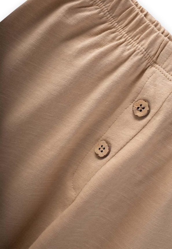 Beige Fake Button Baby Tracksuit 0-3 Years