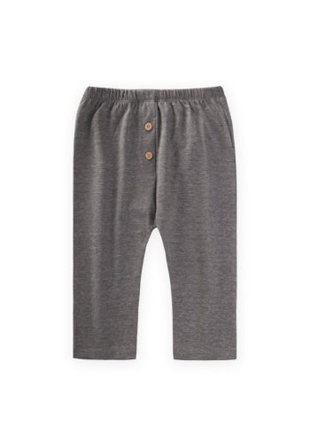 Faux Button Baby Tracksuit 0-3 Years Grey Melange