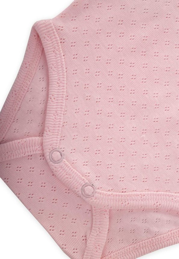 Airy Sleeveless Bodysuit for Ages 0-3 in Pink