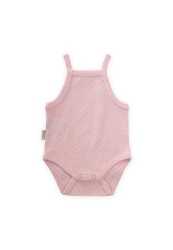 Airy Sleeveless Bodysuit for Ages 0-3 in Pink