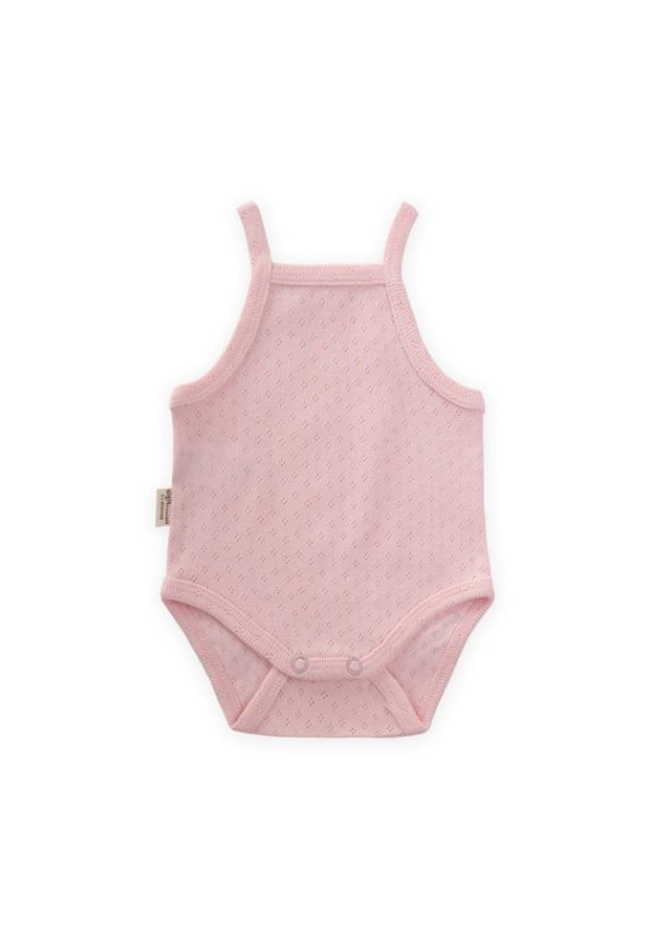 Airy Sleeveless Bodysuit for Ages 0-3 in Pink