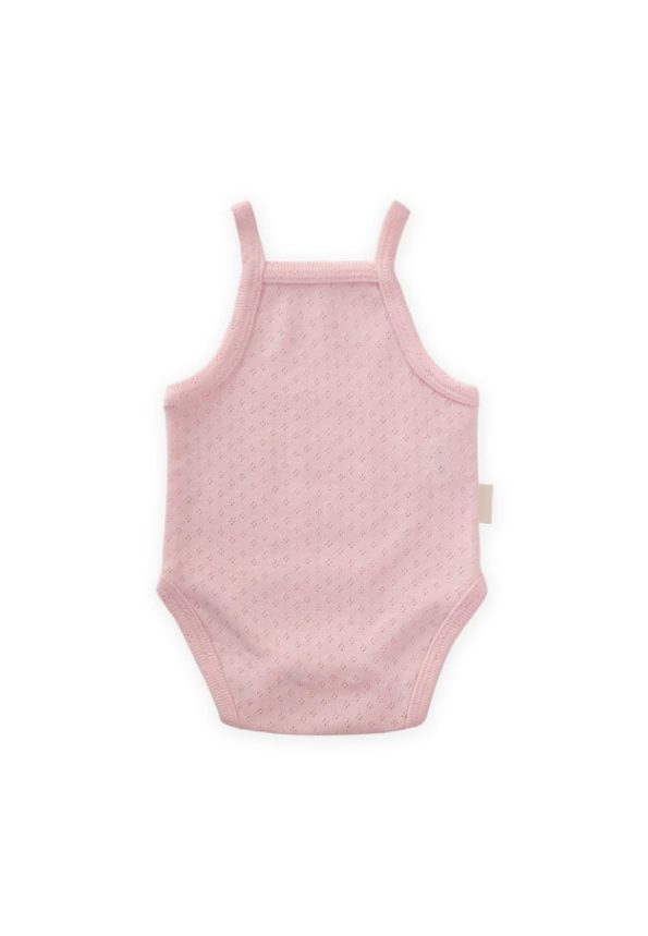Airy Sleeveless Bodysuit for Ages 0-3 in Pink