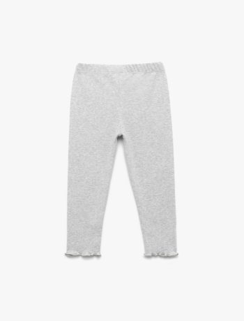 Girls' Baby Elastic Waist Pocket Detail Basic Leggings