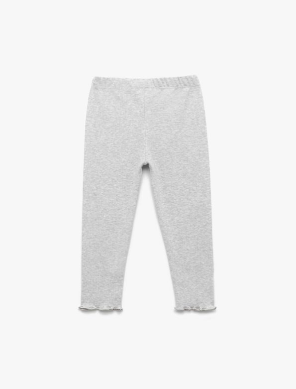 Girls' Baby Elastic Waist Pocket Detail Basic Leggings