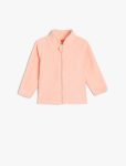 Girls' Baby Zip-Up Collar Long Sleeve Fleece Sweatshirt
