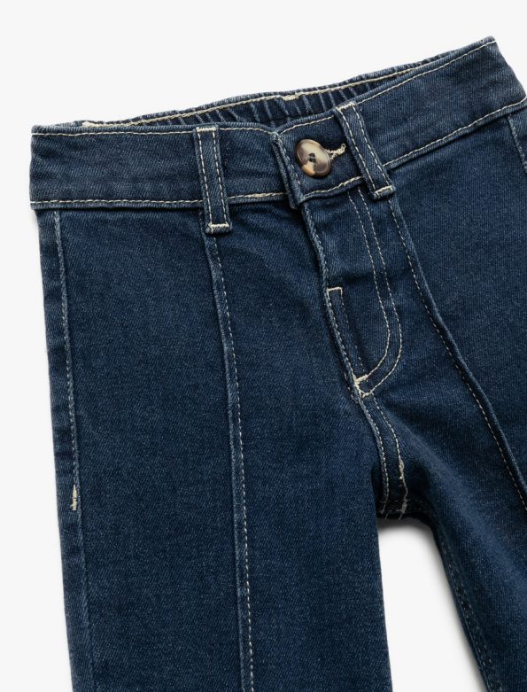 Girls' Cotton Wide Leg Denim Pants