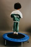 Boys' Cotton Green Zippered Sweatshirt and Side Stripe Tracksuit Set