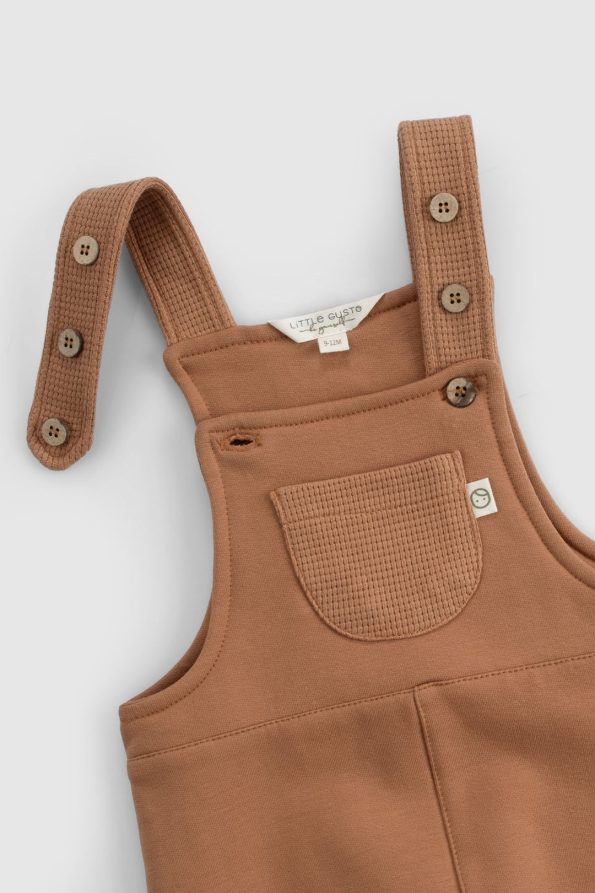Organic Cotton Baby Overall Brown