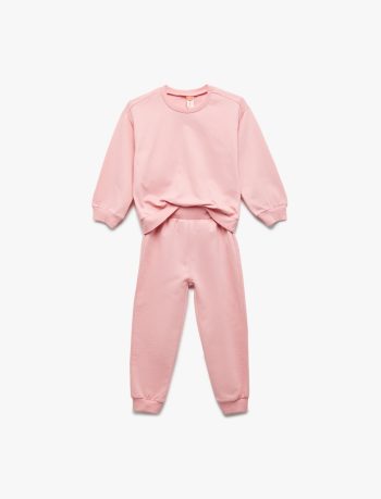 Girls' Cotton Fleece 2-Piece Tracksuit