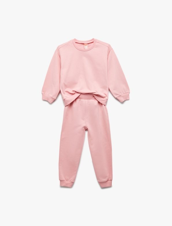 Girls' Cotton Fleece 2-Piece Tracksuit