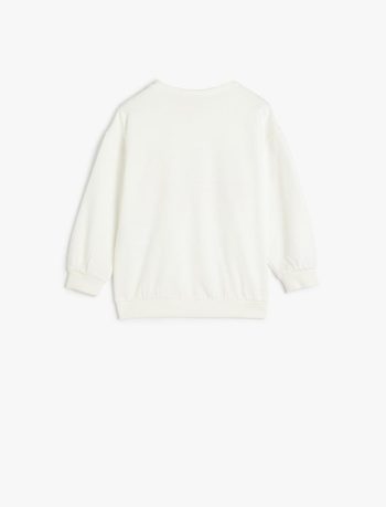 Girls' Baby Ballerina Print Long Sleeve Cotton Sweatshirt