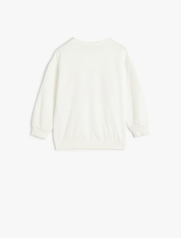 Girls' Baby Ballerina Print Long Sleeve Cotton Sweatshirt