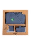 Organic Hospital Exit Baby Set 0-3 Months Indigo Blue