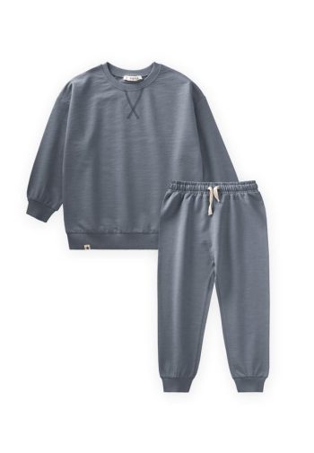 Basic Sweatshirt Set for Ages 3-8 Gray
