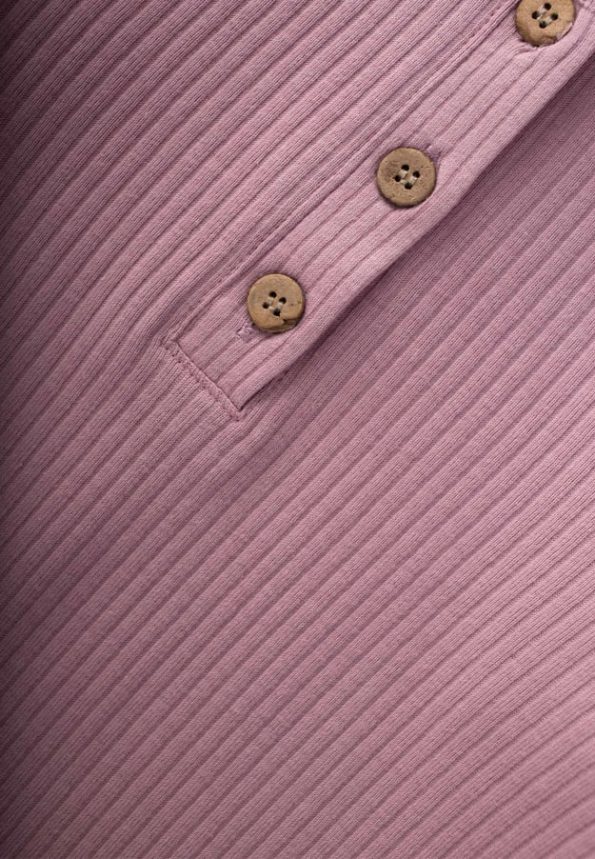 Cuffed Ribbed Jumpsuit for 0-3 Years in Lilac