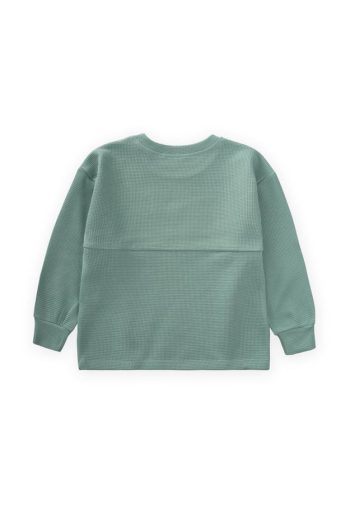 Oversized Waffle Seasonal T-Shirt for Ages 2-14 Green