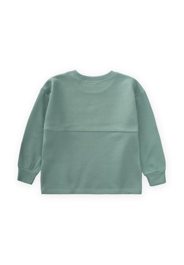 Oversized Waffle Seasonal T-Shirt for Ages 2-14 Green